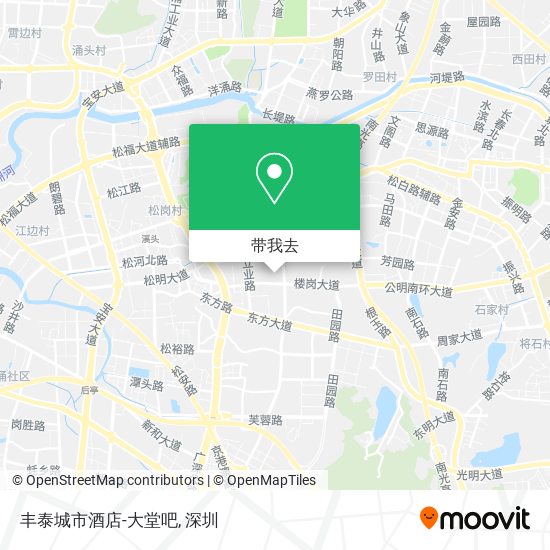 丰泰城市酒店-大堂吧地图