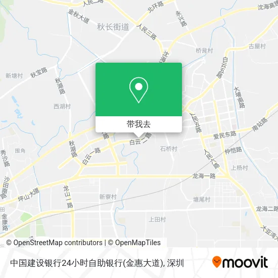 中国建设银行24小时自助银行(金惠大道)地图