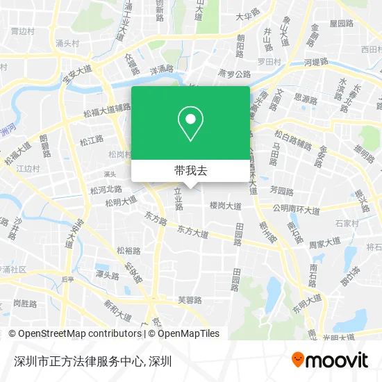 深圳市正方法律服务中心地图