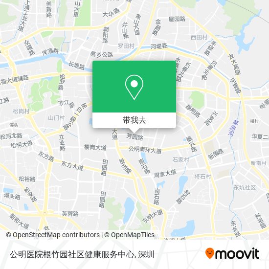 公明医院根竹园社区健康服务中心地图