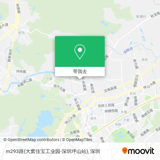 m293路(大窝佳宝工业园-深圳坪山站)地图