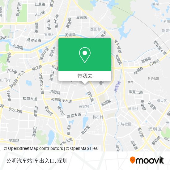 公明汽车站-车出入口地图