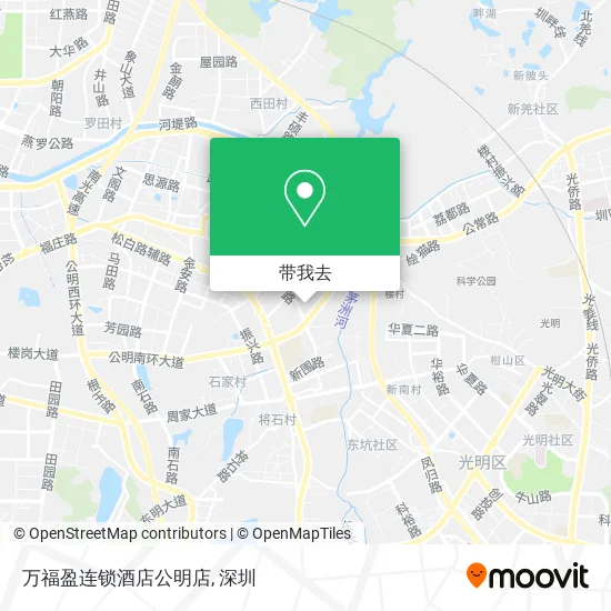 万福盈连锁酒店公明店地图