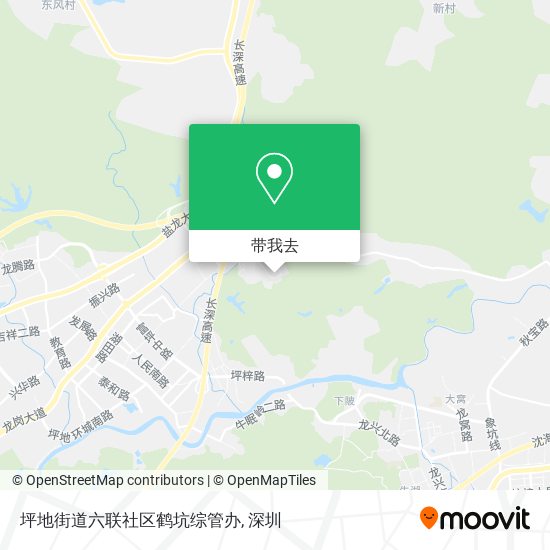 坪地街道六联社区鹤坑综管办地图