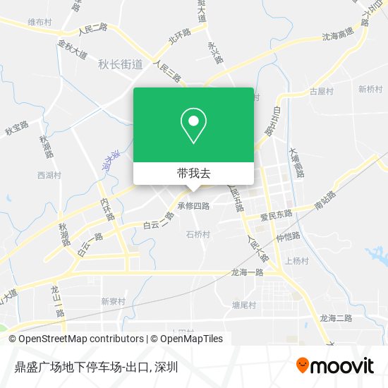 鼎盛广场地下停车场-出口地图