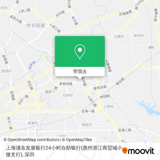 上海浦东发展银行24小时自助银行(惠州浙江商贸城小微支行)地图