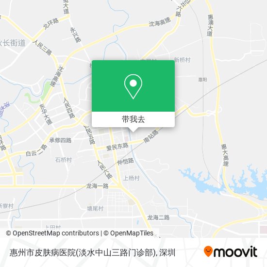 惠州市皮肤病医院(淡水中山三路门诊部)地图