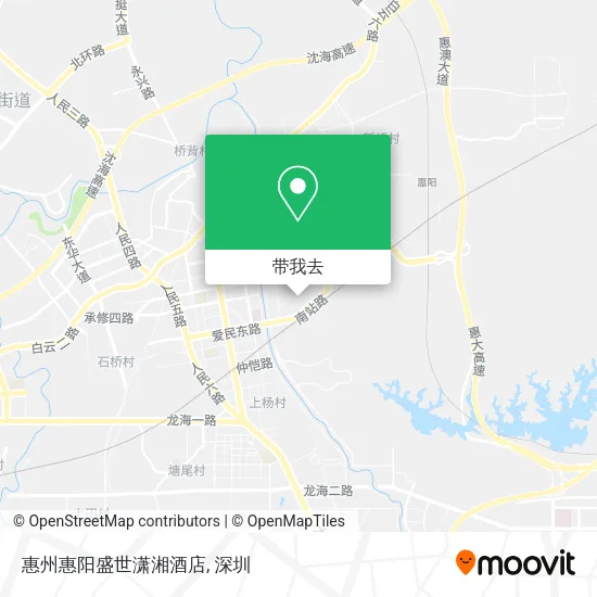 惠州惠阳盛世潇湘酒店地图
