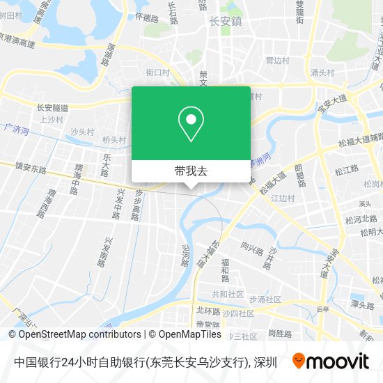 中国银行24小时自助银行(东莞长安乌沙支行)地图