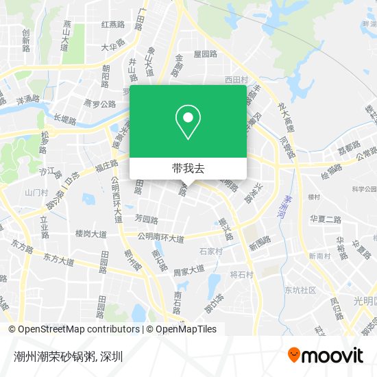潮州潮荣砂锅粥地图
