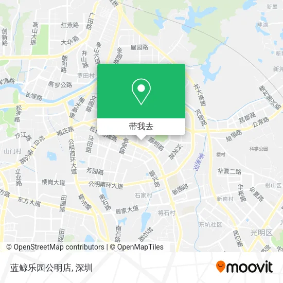 蓝鲸乐园公明店地图