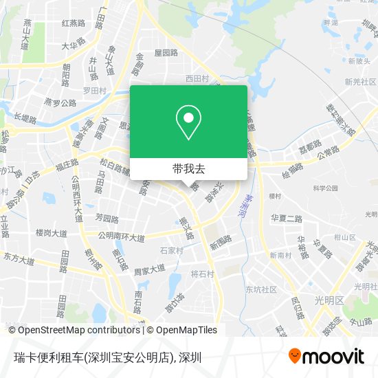 瑞卡便利租车(深圳宝安公明店)地图