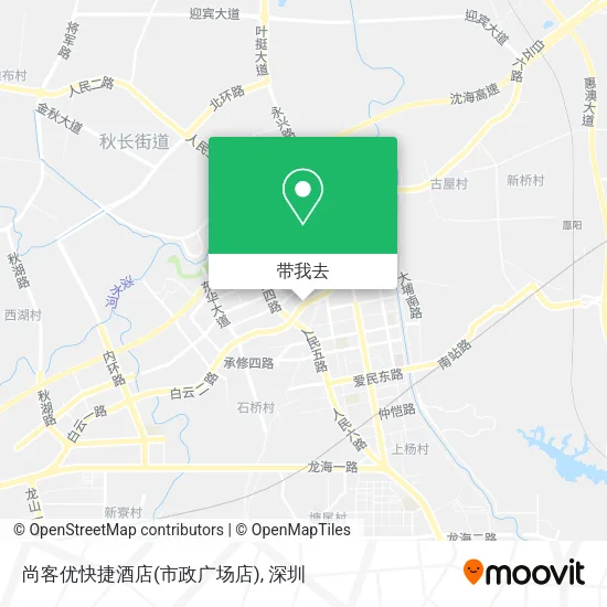 尚客优快捷酒店(市政广场店)地图