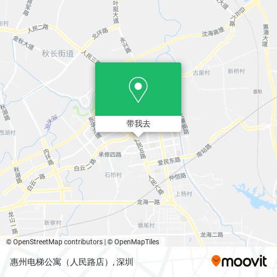 惠州电梯公寓（人民路店）地图