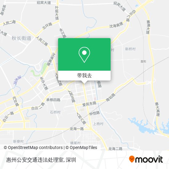 惠州公安交通违法处理室地图