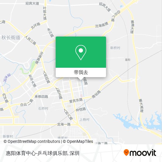 惠阳体育中心-乒乓球俱乐部地图