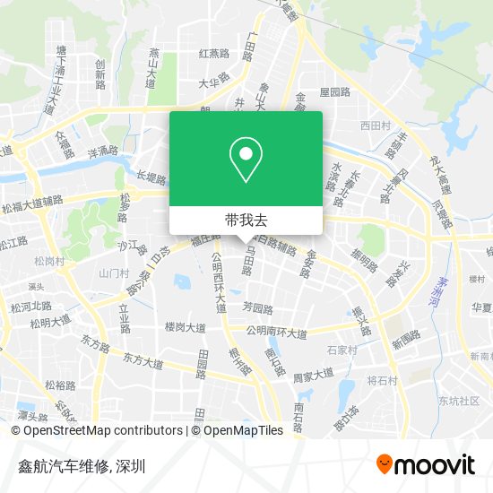鑫航汽车维修地图