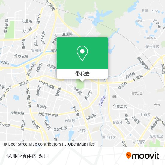 深圳心怡住宿地图