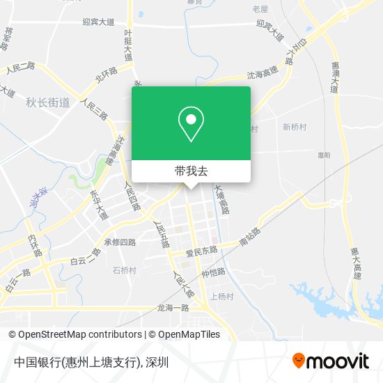 中国银行(惠州上塘支行)地图
