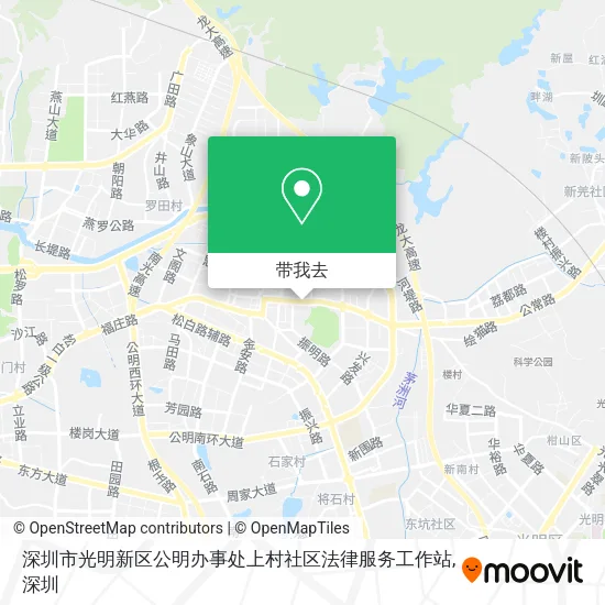 深圳市光明新区公明办事处上村社区法律服务工作站地图