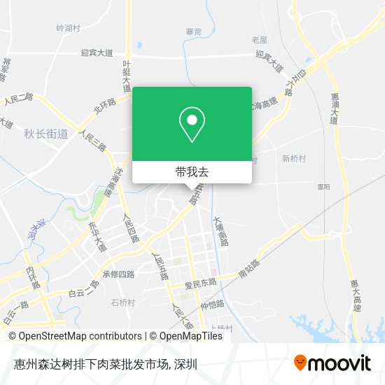 惠州森达树排下肉菜批发市场地图