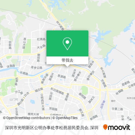 深圳市光明新区公明办事处李松蓢居民委员会地图