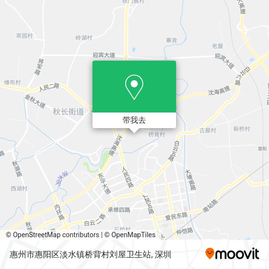 惠州市惠阳区淡水镇桥背村刘屋卫生站地图