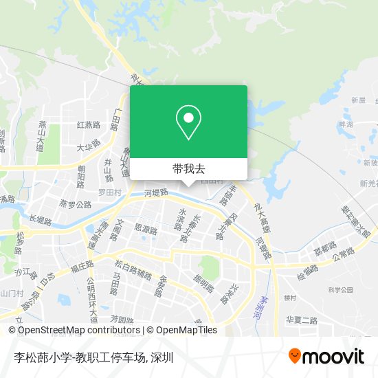 李松蓢小学-教职工停车场地图