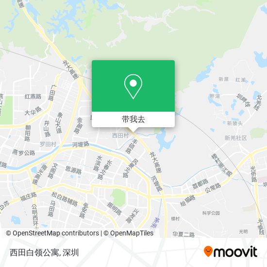 西田白领公寓地图
