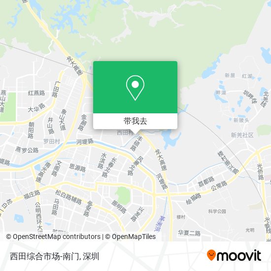 西田综合市场-南门地图