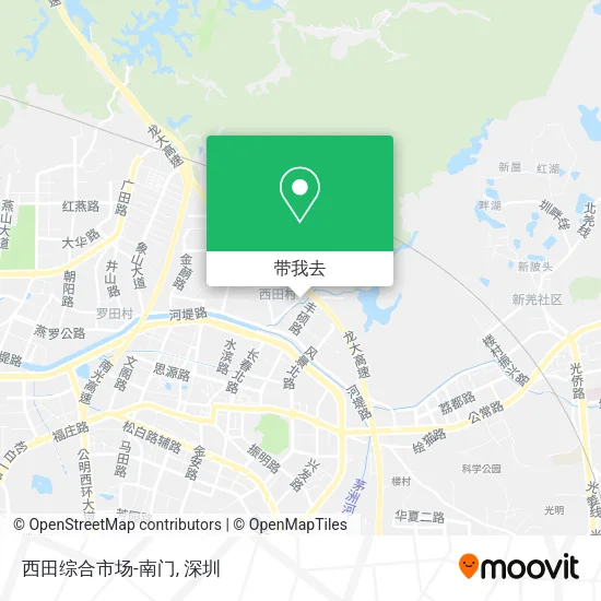 西田综合市场-南门地图
