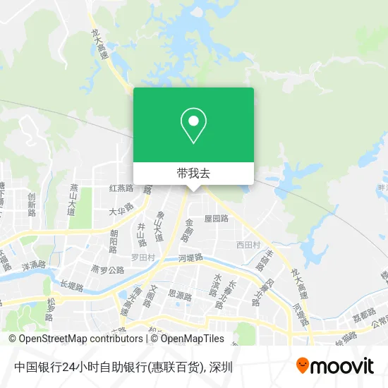 中国银行24小时自助银行(惠联百货)地图