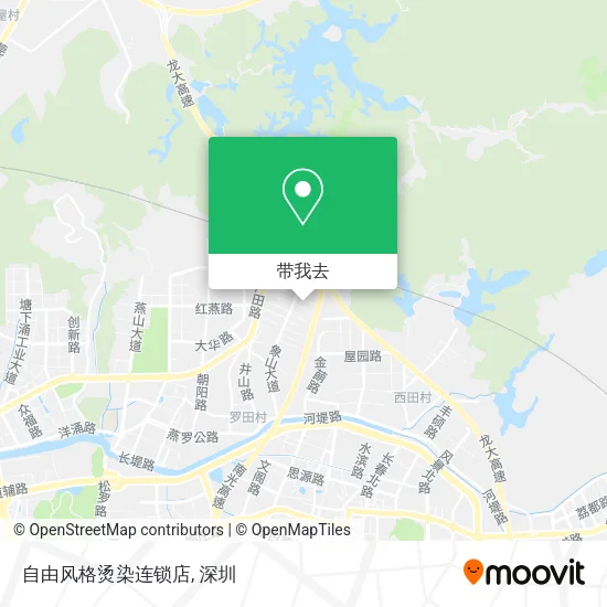 自由风格烫染连锁店地图