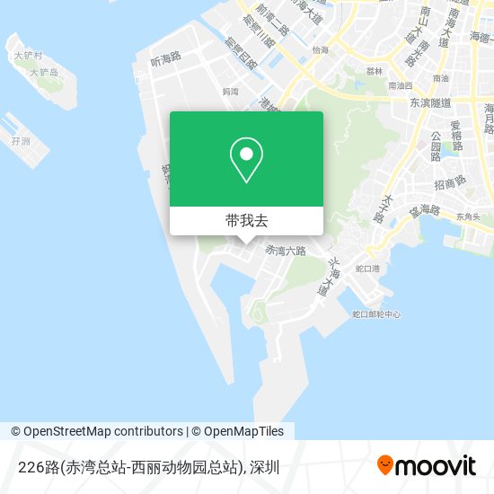 226路(赤湾总站-西丽动物园总站)地图