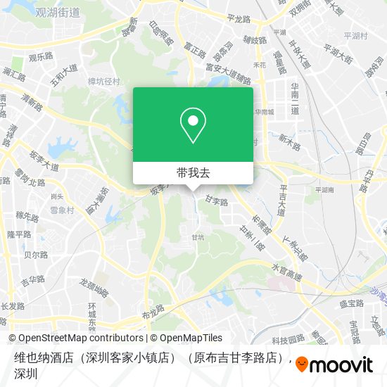 维也纳酒店（深圳客家小镇店）（原布吉甘李路店）地图