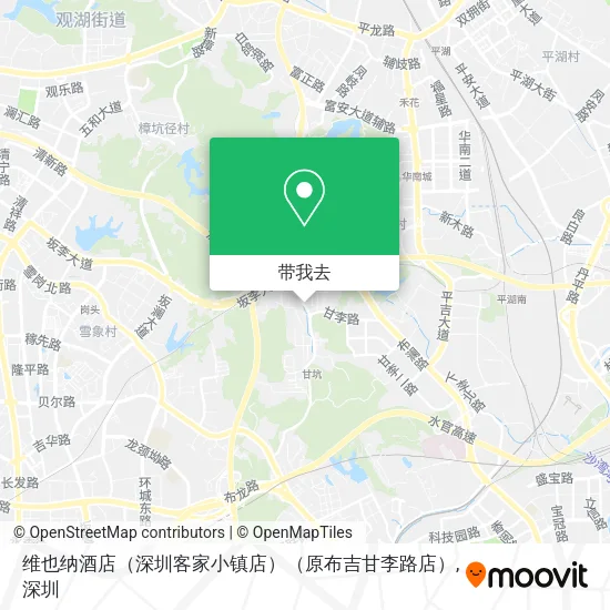 维也纳酒店（深圳客家小镇店）（原布吉甘李路店）地图