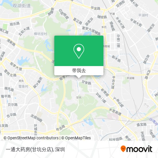 一通大药房(甘坑分店)地图