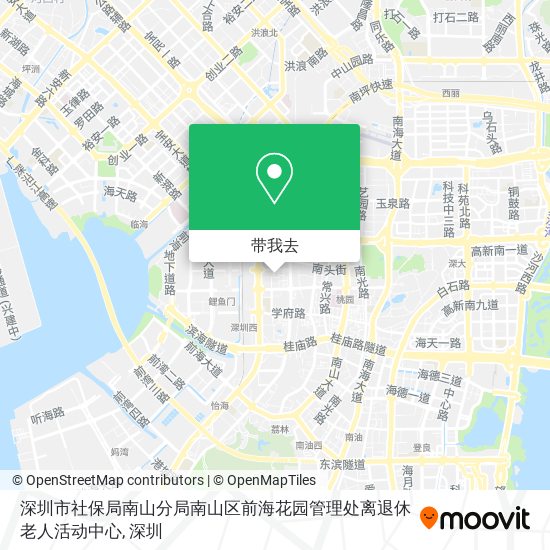 深圳市社保局南山分局南山区前海花园管理处离退休老人活动中心地图