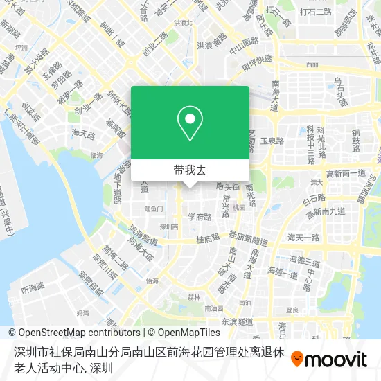深圳市社保局南山分局南山区前海花园管理处离退休老人活动中心地图