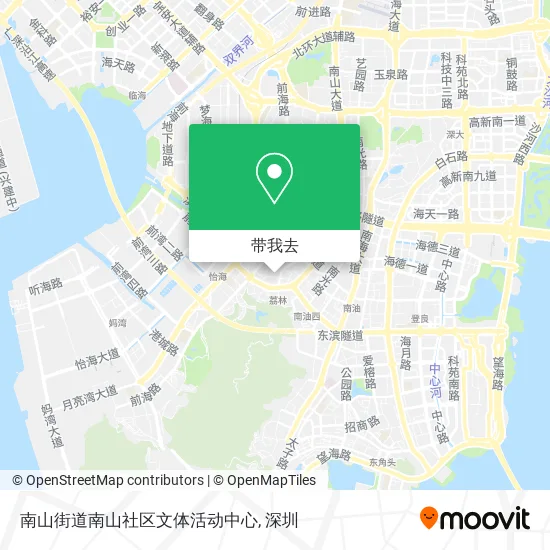 南山街道南山社区文体活动中心地图