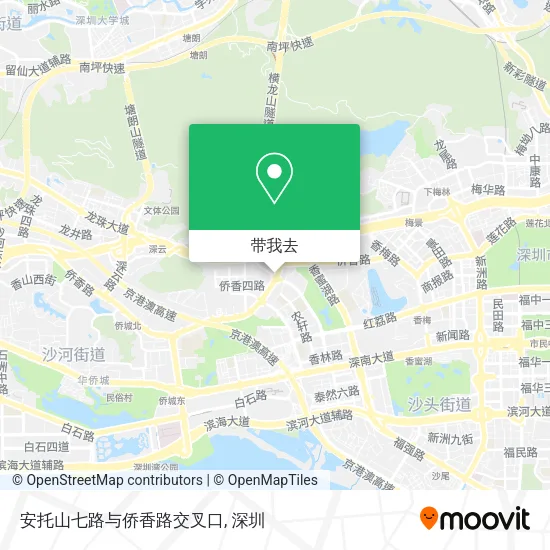 安托山七路与侨香路交叉口地图