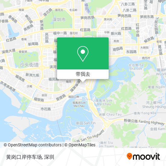 黄岗口岸停车场地图