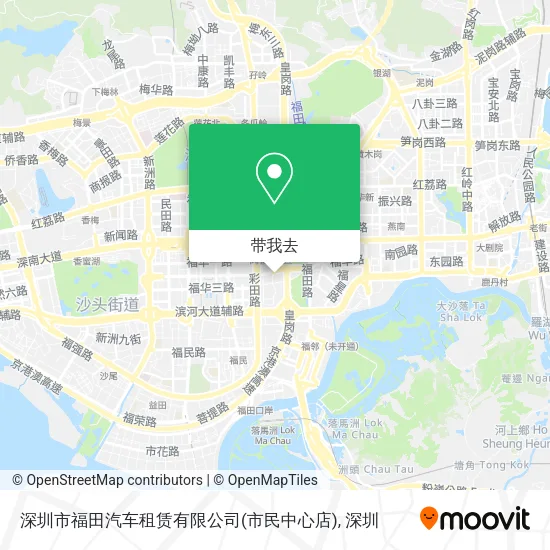 深圳市福田汽车租赁有限公司(市民中心店)地图
