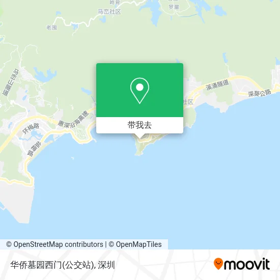 华侨墓园西门(公交站)地图