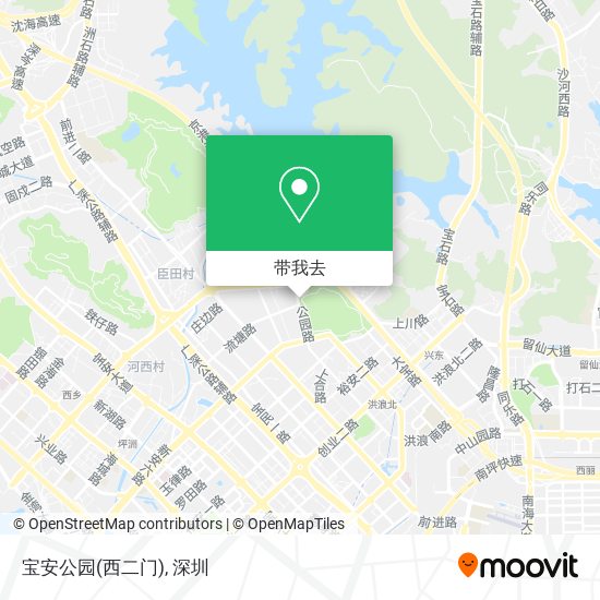 宝安公园(西二门)地图