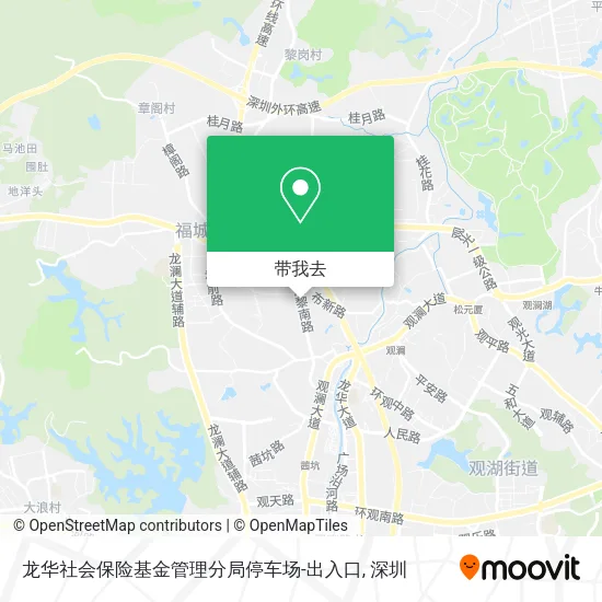 龙华社会保险基金管理分局停车场-出入口地图