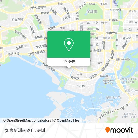 如家新洲南路店地图
