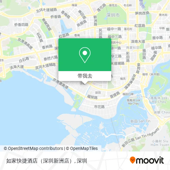 如家快捷酒店（深圳新洲店）地图