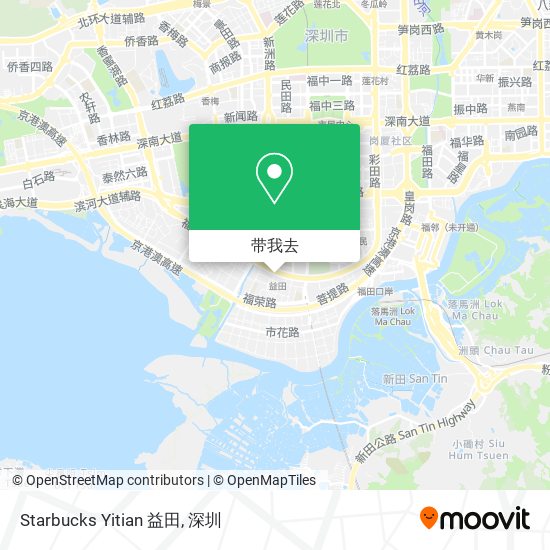 Starbucks Yitian 益田地图