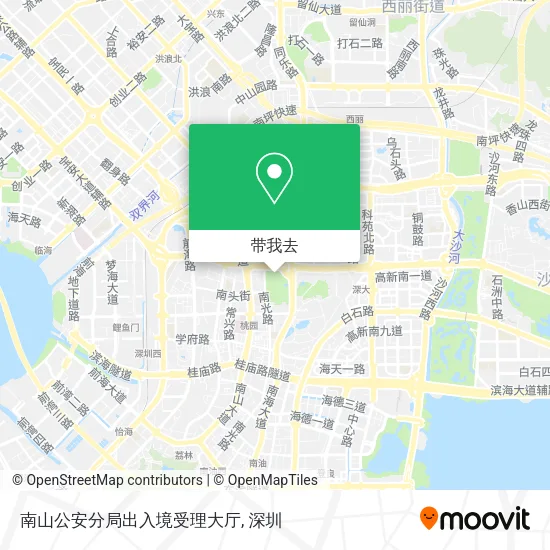 南山公安分局出入境受理大厅地图
